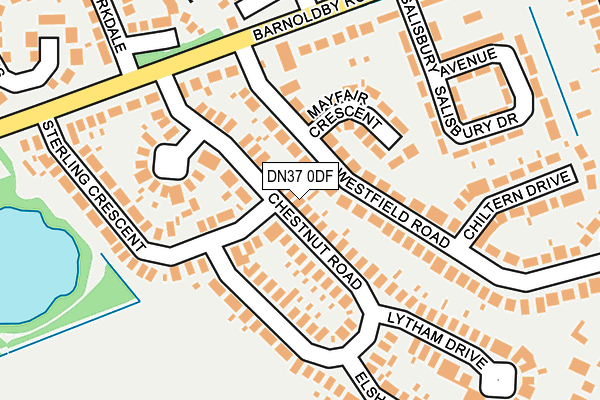DN37 0DF map - OS OpenMap – Local (Ordnance Survey)