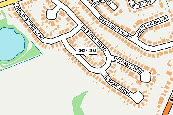 DN37 0DJ map - OS OpenMap – Local (Ordnance Survey)