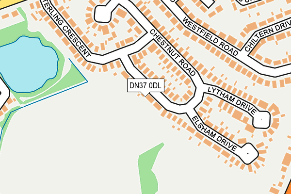 DN37 0DL map - OS OpenMap – Local (Ordnance Survey)