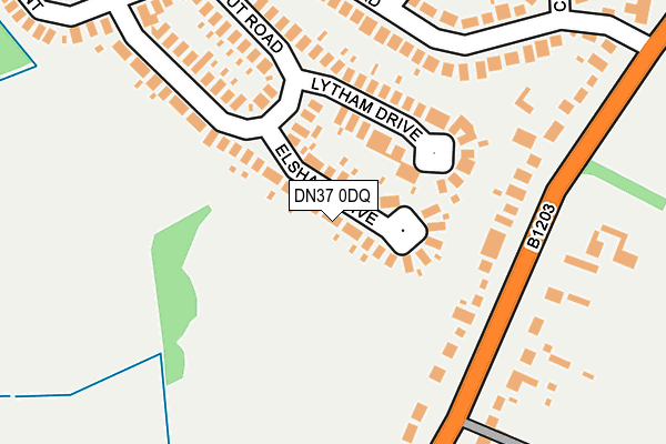 DN37 0DQ map - OS OpenMap – Local (Ordnance Survey)