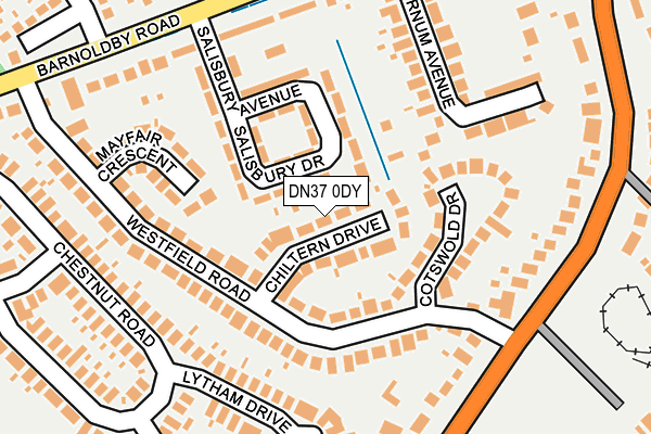 DN37 0DY map - OS OpenMap – Local (Ordnance Survey)