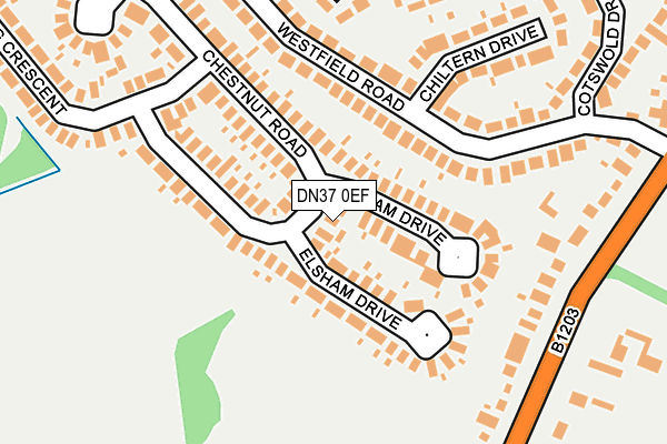 DN37 0EF map - OS OpenMap – Local (Ordnance Survey)