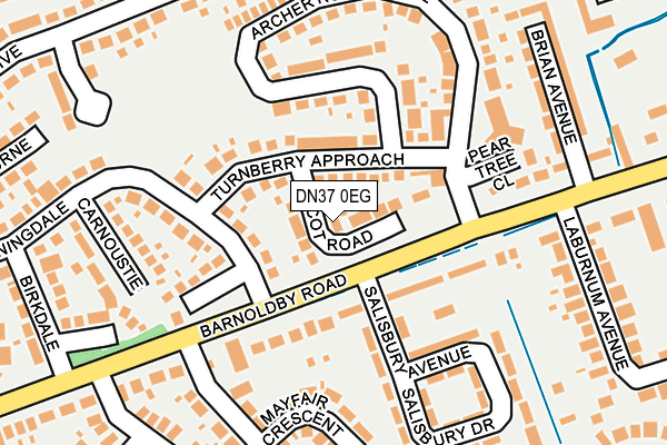 DN37 0EG map - OS OpenMap – Local (Ordnance Survey)