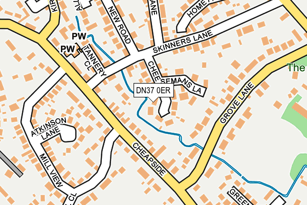 DN37 0ER map - OS OpenMap – Local (Ordnance Survey)