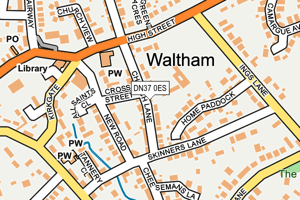 DN37 0ES map - OS OpenMap – Local (Ordnance Survey)