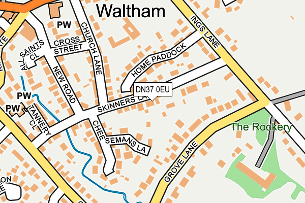 DN37 0EU map - OS OpenMap – Local (Ordnance Survey)