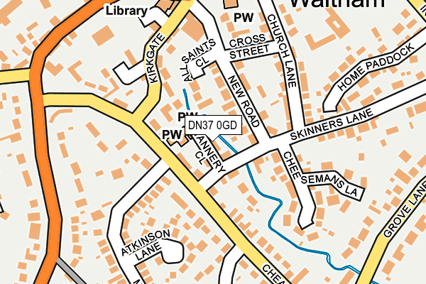 DN37 0GD map - OS OpenMap – Local (Ordnance Survey)