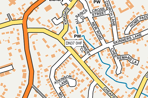 DN37 0HF map - OS OpenMap – Local (Ordnance Survey)