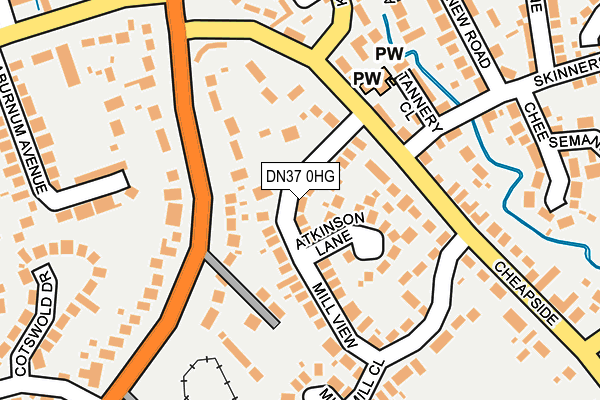 DN37 0HG map - OS OpenMap – Local (Ordnance Survey)