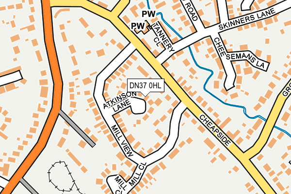 DN37 0HL map - OS OpenMap – Local (Ordnance Survey)