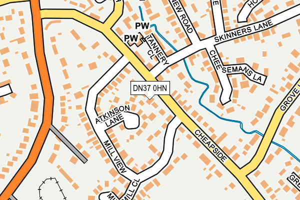 DN37 0HN map - OS OpenMap – Local (Ordnance Survey)