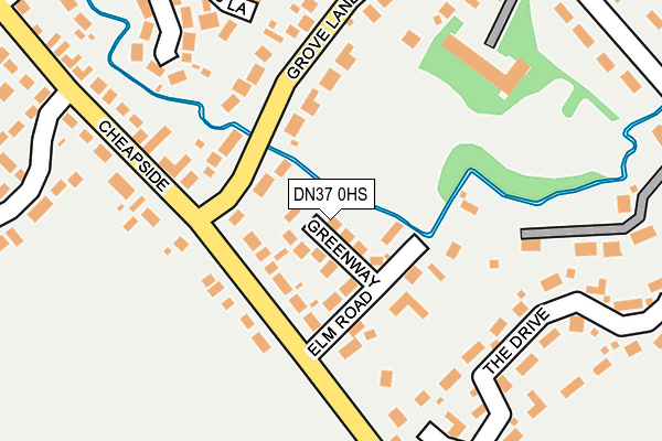 DN37 0HS map - OS OpenMap – Local (Ordnance Survey)