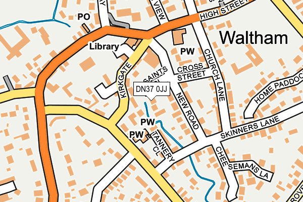 DN37 0JJ map - OS OpenMap – Local (Ordnance Survey)