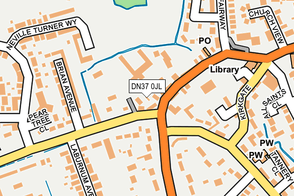 DN37 0JL map - OS OpenMap – Local (Ordnance Survey)