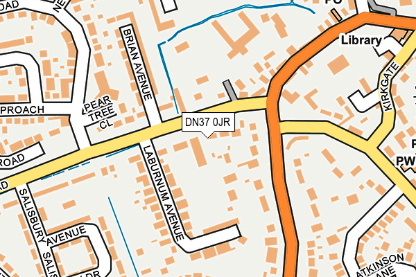 DN37 0JR map - OS OpenMap – Local (Ordnance Survey)