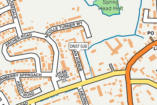 DN37 0JS map - OS OpenMap – Local (Ordnance Survey)