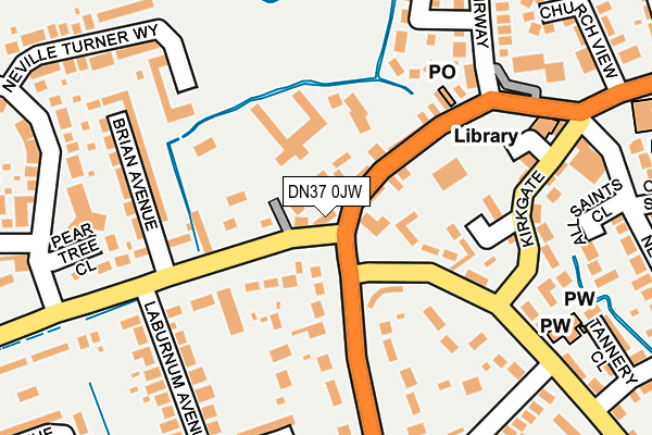 DN37 0JW map - OS OpenMap – Local (Ordnance Survey)