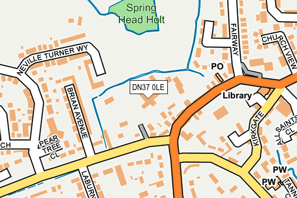 DN37 0LE map - OS OpenMap – Local (Ordnance Survey)