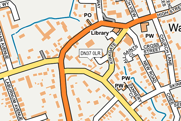 DN37 0LR map - OS OpenMap – Local (Ordnance Survey)