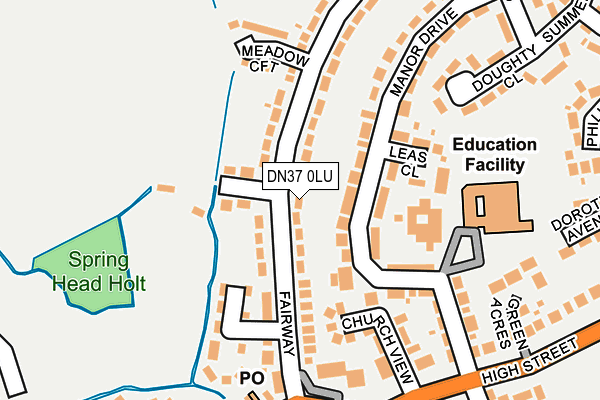 DN37 0LU map - OS OpenMap – Local (Ordnance Survey)