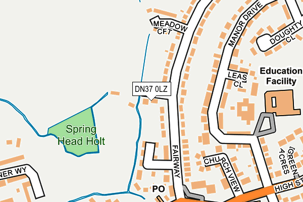 DN37 0LZ map - OS OpenMap – Local (Ordnance Survey)