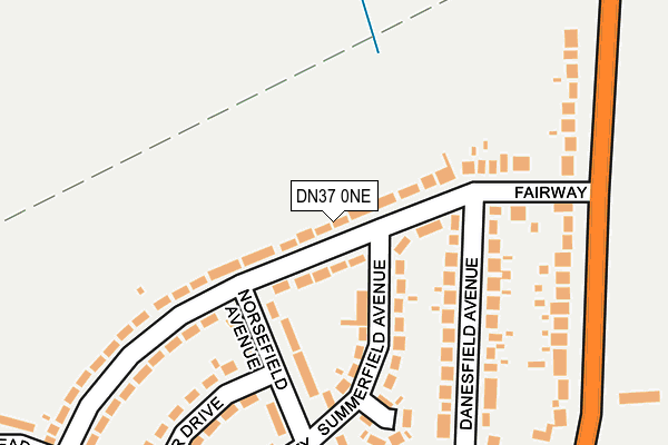 DN37 0NE map - OS OpenMap – Local (Ordnance Survey)