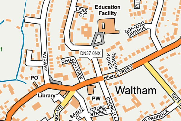 DN37 0NX map - OS OpenMap – Local (Ordnance Survey)