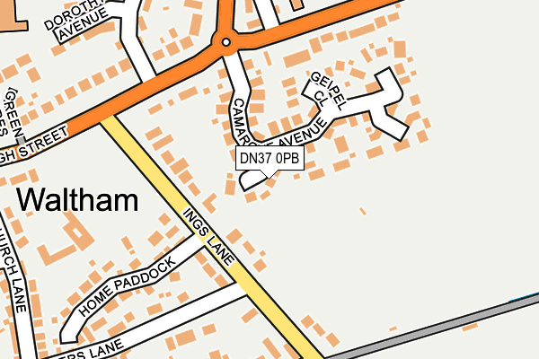 DN37 0PB map - OS OpenMap – Local (Ordnance Survey)