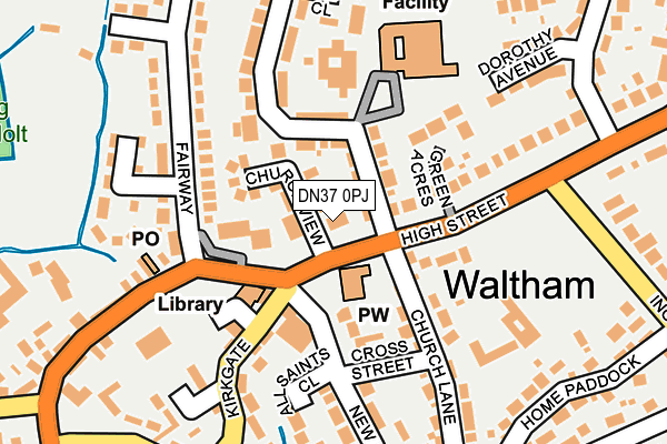 DN37 0PJ map - OS OpenMap – Local (Ordnance Survey)