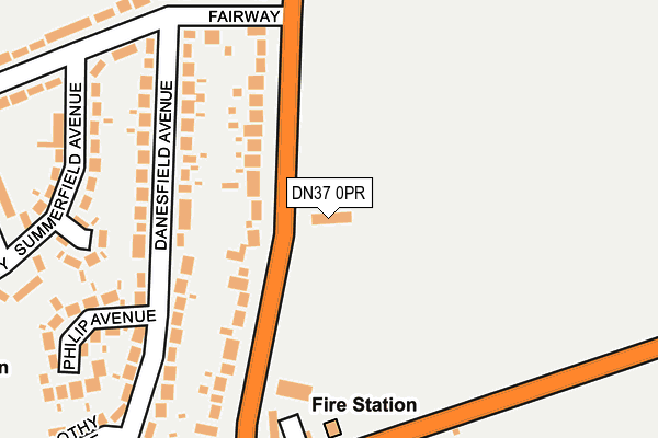 DN37 0PR map - OS OpenMap – Local (Ordnance Survey)