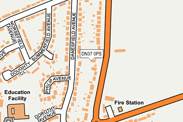 DN37 0PS map - OS OpenMap – Local (Ordnance Survey)