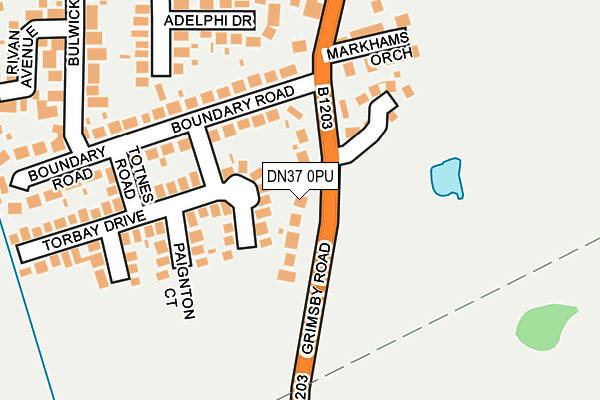 DN37 0PU map - OS OpenMap – Local (Ordnance Survey)