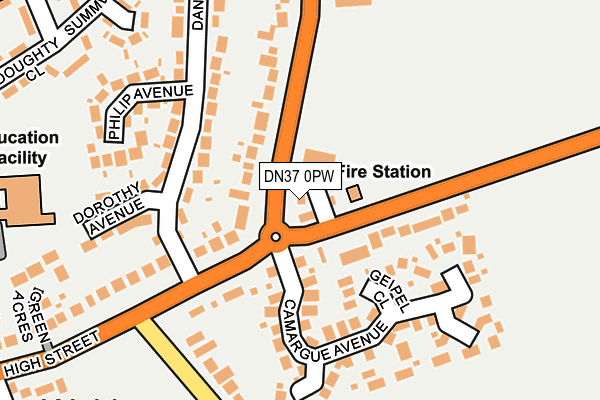 DN37 0PW map - OS OpenMap – Local (Ordnance Survey)