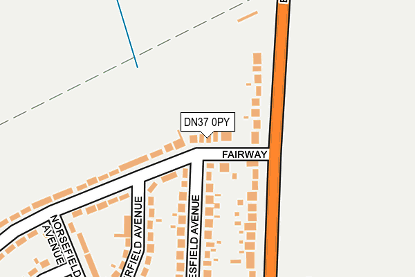 DN37 0PY map - OS OpenMap – Local (Ordnance Survey)