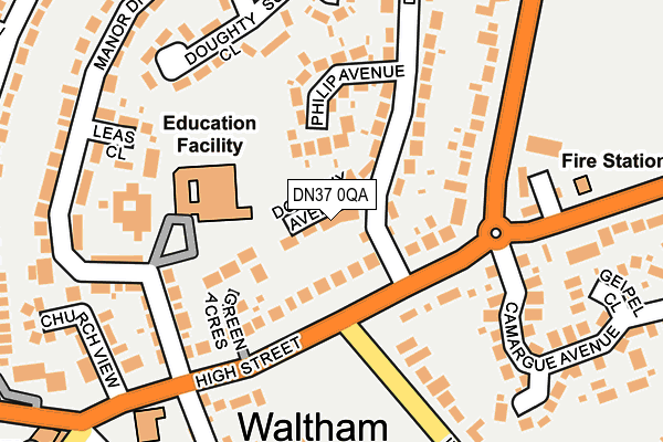 DN37 0QA map - OS OpenMap – Local (Ordnance Survey)