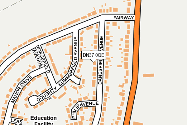 DN37 0QE map - OS OpenMap – Local (Ordnance Survey)