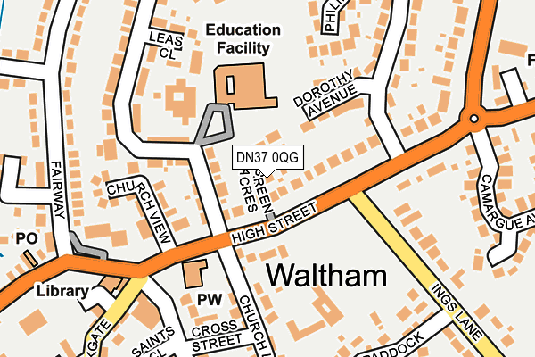 DN37 0QG map - OS OpenMap – Local (Ordnance Survey)