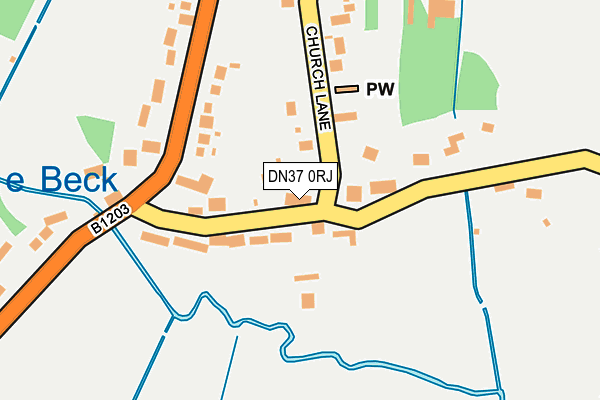 DN37 0RJ map - OS OpenMap – Local (Ordnance Survey)