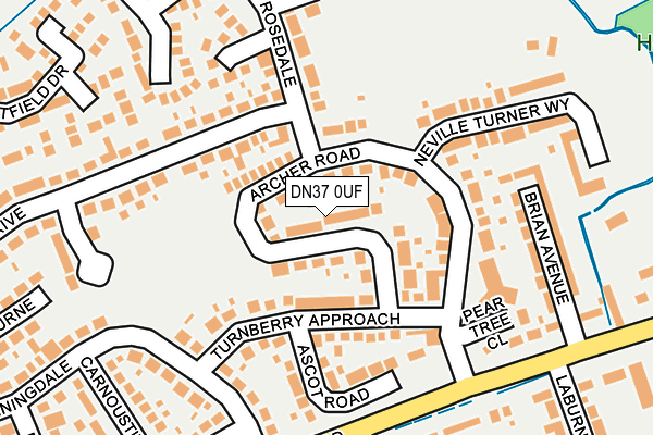 DN37 0UF map - OS OpenMap – Local (Ordnance Survey)