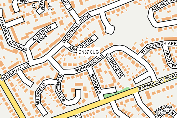 DN37 0UG map - OS OpenMap – Local (Ordnance Survey)