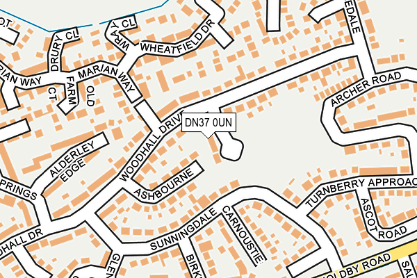 DN37 0UN map - OS OpenMap – Local (Ordnance Survey)