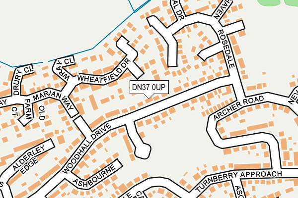DN37 0UP map - OS OpenMap – Local (Ordnance Survey)
