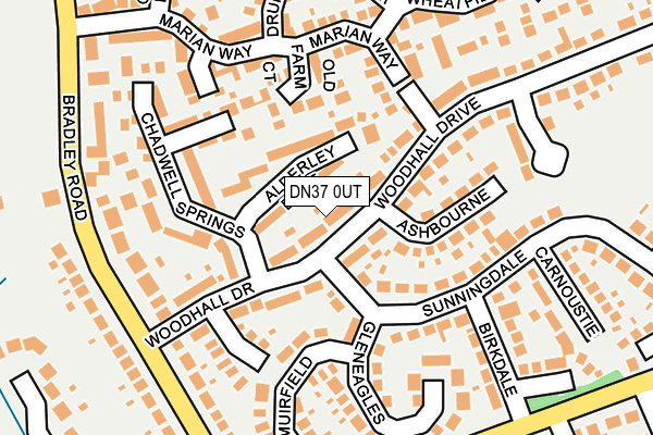 DN37 0UT map - OS OpenMap – Local (Ordnance Survey)