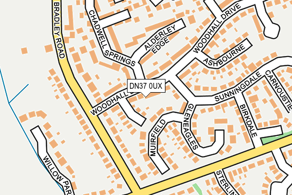 DN37 0UX map - OS OpenMap – Local (Ordnance Survey)