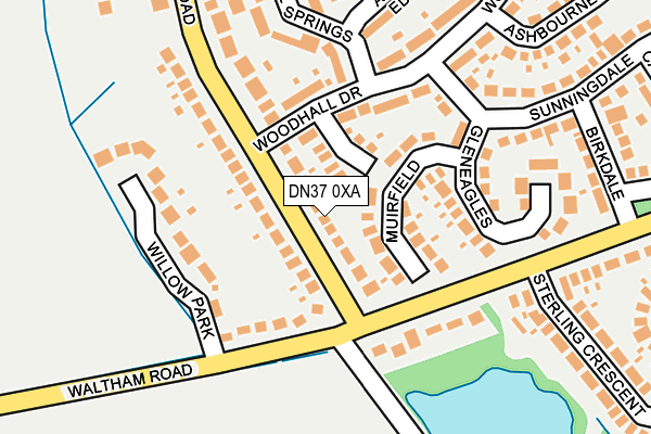 DN37 0XA map - OS OpenMap – Local (Ordnance Survey)