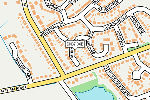 DN37 0XB map - OS OpenMap – Local (Ordnance Survey)