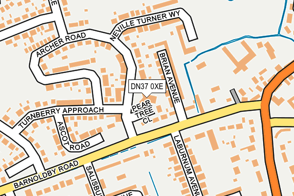 DN37 0XE map - OS OpenMap – Local (Ordnance Survey)