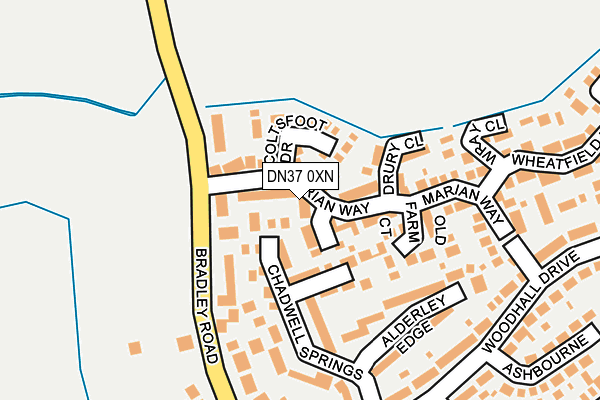 DN37 0XN map - OS OpenMap – Local (Ordnance Survey)