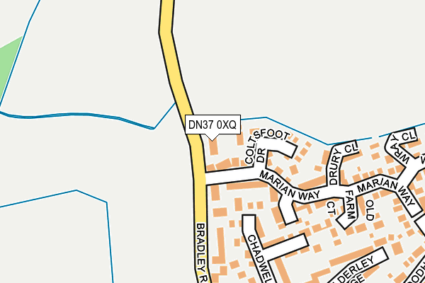 DN37 0XQ map - OS OpenMap – Local (Ordnance Survey)