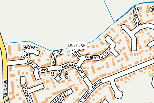 DN37 0XR map - OS OpenMap – Local (Ordnance Survey)